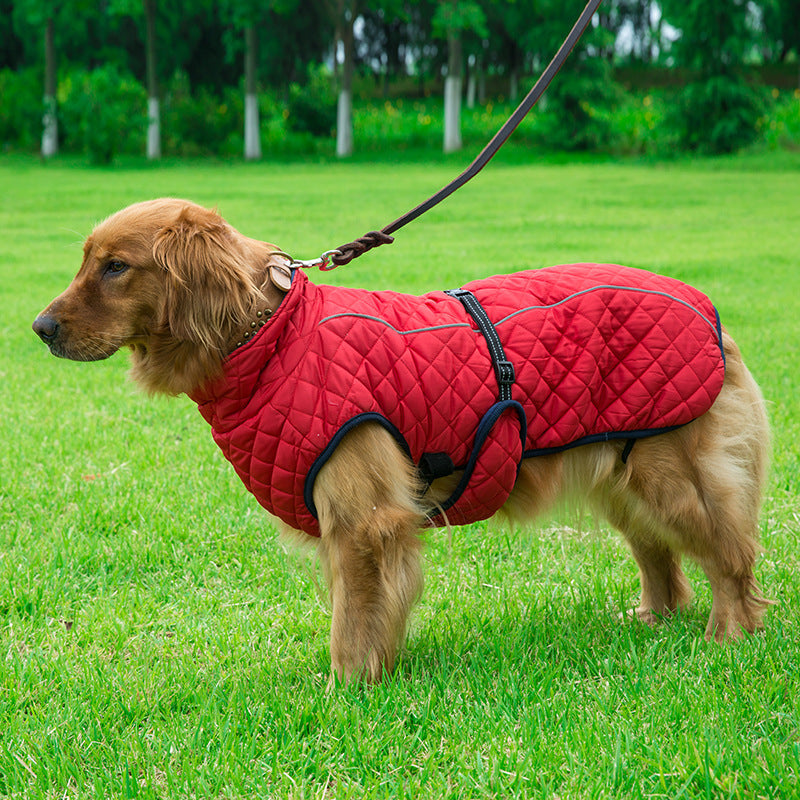 Keep Your Pet Cozy with the Adjustable Warm Pet Cotton Jacket